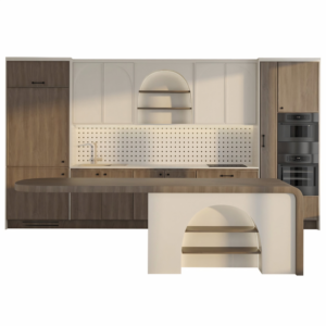Tủ Bếp Bo Vòm Gỗ MDF TB-51