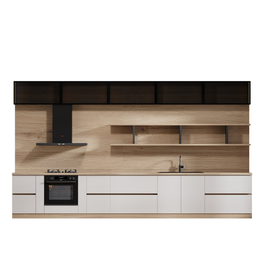 Tủ Bếp Gỗ Kính Hiện Đại TB-53 - Ảnh 3